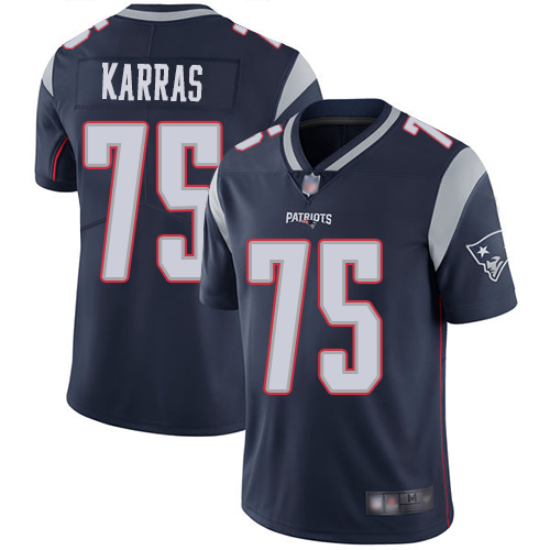 New England Patriots Football 75 Vapor Untouchable Limited Navy Blue Men Ted Karras Home NFL Jersey